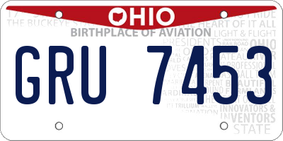 OH license plate GRU7453