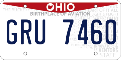 OH license plate GRU7460