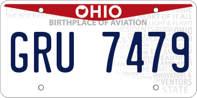 OH license plate GRU7479