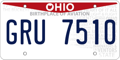 OH license plate GRU7510