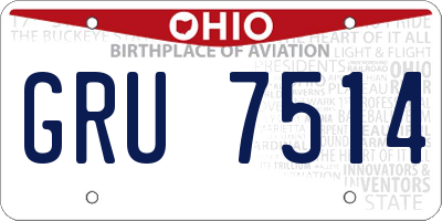 OH license plate GRU7514