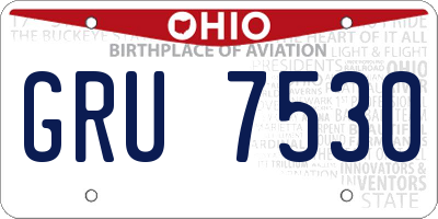 OH license plate GRU7530