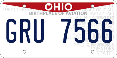OH license plate GRU7566