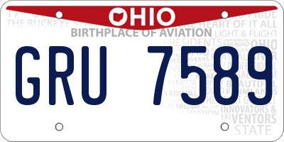OH license plate GRU7589
