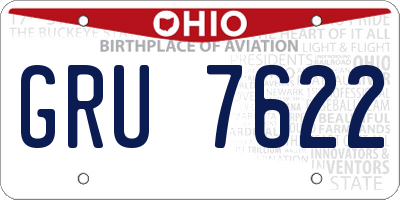 OH license plate GRU7622