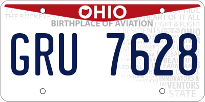 OH license plate GRU7628