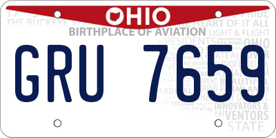 OH license plate GRU7659