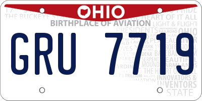 OH license plate GRU7719