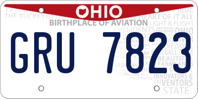 OH license plate GRU7823