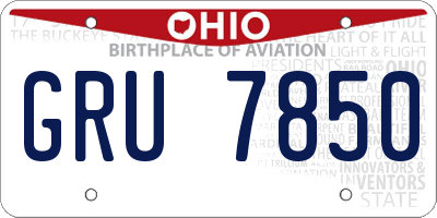 OH license plate GRU7850