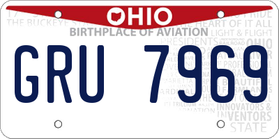 OH license plate GRU7969