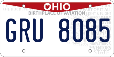 OH license plate GRU8085