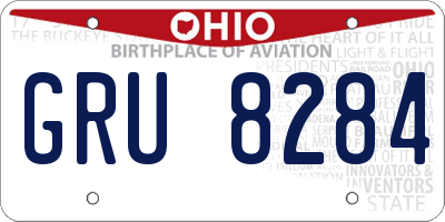 OH license plate GRU8284
