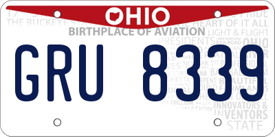 OH license plate GRU8339