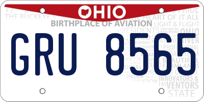 OH license plate GRU8565
