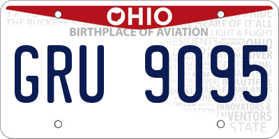 OH license plate GRU9095