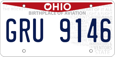 OH license plate GRU9146