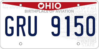OH license plate GRU9150
