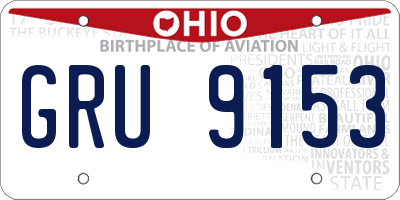 OH license plate GRU9153