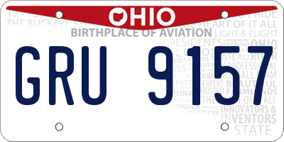 OH license plate GRU9157