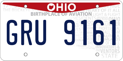 OH license plate GRU9161