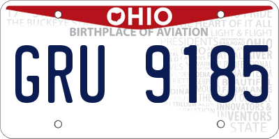 OH license plate GRU9185