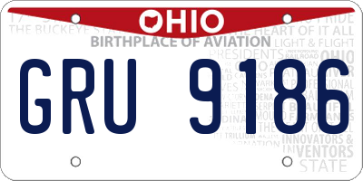 OH license plate GRU9186