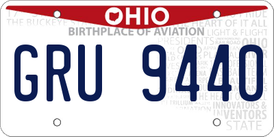 OH license plate GRU9440