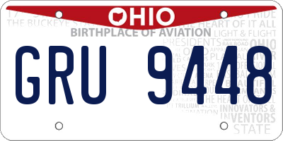OH license plate GRU9448