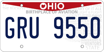 OH license plate GRU9550