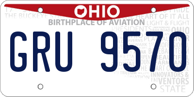 OH license plate GRU9570