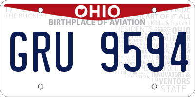OH license plate GRU9594