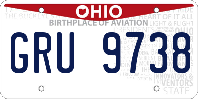 OH license plate GRU9738