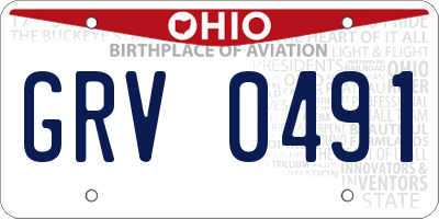 OH license plate GRV0491