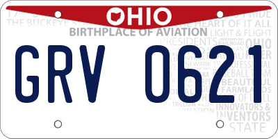 OH license plate GRV0621
