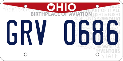 OH license plate GRV0686