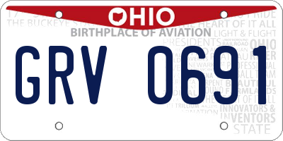 OH license plate GRV0691