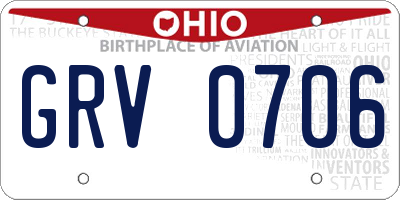 OH license plate GRV0706