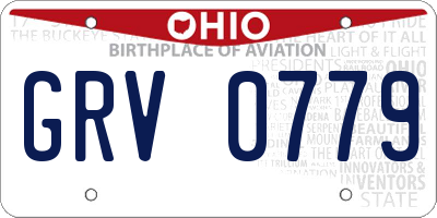 OH license plate GRV0779