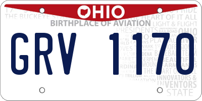 OH license plate GRV1170
