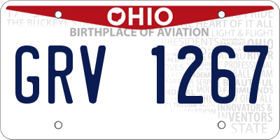 OH license plate GRV1267