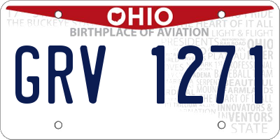 OH license plate GRV1271