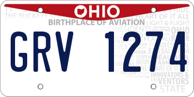 OH license plate GRV1274