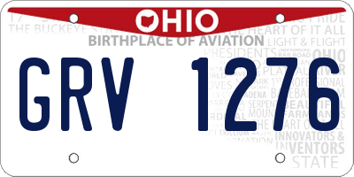 OH license plate GRV1276