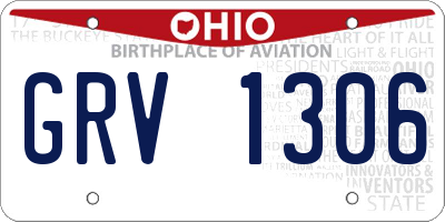 OH license plate GRV1306