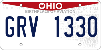 OH license plate GRV1330