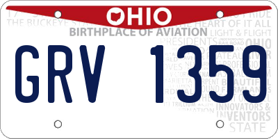OH license plate GRV1359