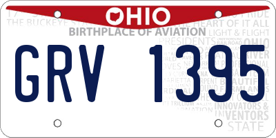 OH license plate GRV1395
