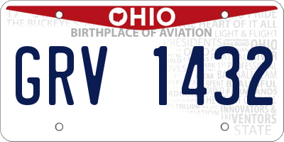 OH license plate GRV1432