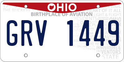 OH license plate GRV1449